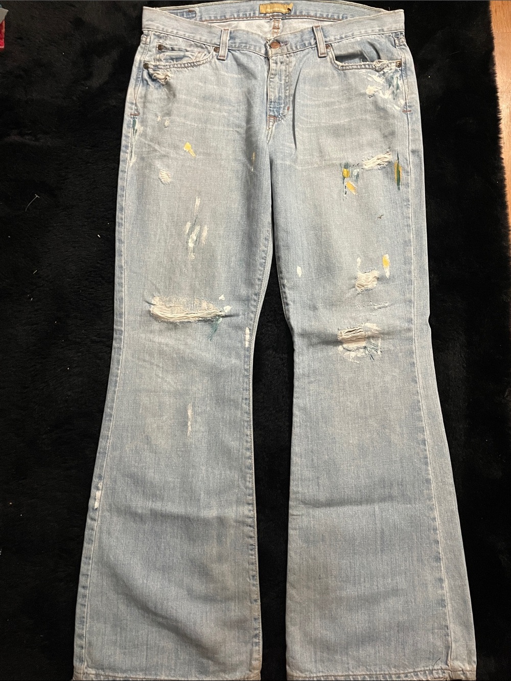 Vintage Abercrombie and fitch paint splatter jeans